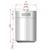 Barril de Cerveza de Acero Inoxidable 304 con Retención de Presión, Grifo, Dispensador de Cerveza para Exteriores, Barril de Dos Lotes, Elaboración Casera, Auto-Elaboración