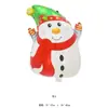 Globos de Película de Aluminio Navideños con Forma de Papá Noel Muñeco de Nieve Árbol de Navidad Decoración Juguetes Globos de Papel de Aluminio Venta al por Mayor