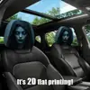 Funda de reposacabezas de coche de terror y divertida, funda de asiento a prueba de polvo, almohada de coche y funda de almohada para el cuello altamente transpirables