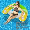 Respaldo de PVC Ecológico Transfronterizo Flotador de Piscina para Adultos Tumbona Inflable Acuática con Lentejuelas en Forma de U Flamenco Fila Flotante Inflable