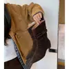 Botines de punta fina de gran tamaño para comercio exterior transfronterizo, cuero de gamuza, botines slip-on de tacón alto, versátiles botines Martin de cuero genuino para otoño e invierno