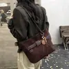 Bolso Tote Casual de Gamuza de Gran Capacidad para Mujer 2026 Nueva Moda Otoño/Invierno Bolso de Hombro Simple Retro Superficie Suave Bolso para Mujer