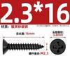 Tornillos Autoperforantes de Cabeza Plana Cruz Negra Endurecida Ka Tornillos Pequeños de Cabeza Avellanada M1M1.2M1.7M2M2.6M3M4Mm