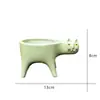Vaso de Flores Suculentas Gato Raposa de Nove Caudas Cerâmica Jingdezhen Pintado à Mão com Pernas Pequeno Mini Criativo Escandinavo Pilha Velha Beleza Simples