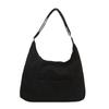Bolso de hombro estilo japonés elegante de color sólido, nuevo bolso de mano estilo coreano de invierno 2024, estilo retro informal, para axilas.