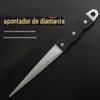 Afiador de Diamante Galvanizado Lima Ponta Cabo Plano Preto Cozinha Pedra de Óleo Afiador de Facas Reparo Afiador de Facas de Dupla Face