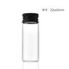 Tapa de Aluminio de 22 mm Botella de Tubo de Vidrio de Borosilicato Alto Sellado a Rosca Transparente Botella de Dulces Botella Cápsula Botellita de Medicina de Pequeña Capacidad