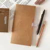 Refil de diário de viagem em papel kraft, versão padrão TN, miolo de diário de substituição costurado à mão, caderno em branco para anotações