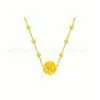 Colar de Lótus Dourado Ouro Puro 999 Pingente Princesa Fugitiva Presente para Namorada Presente de Dia das Mães Presente de Transmissão ao Vivo Item Quente