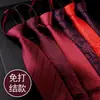 Clase Corbata con Cremallera Femenina Novio Boda Hombres Negocios Vestido 8cm Rayas Azules Delgada Negra Perezosa Gratis