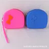 Carteira de Silicone com Laço Carteira de Silicone Porta-moedas Carteira Criativa de Silicone com Zíper e Laço