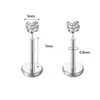 Conjunto de 11 Peças de Piercings Labiais de Encaixe Transfronteiriços e Brincos, Conjunto de Brincos de Aço Inoxidável com Zircônia Unissex