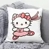 Almohada Hello Kitty Hallokitty Cojín Lindo de Dibujos Animados Corazón de Niña Cojín para Sala de Estar Sofá Oficina Almohada para Descanso de Almuerzo