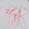 Bolsa de Gasa Perlada Satín Nieve Accesorios para el Cabello Hechos a Mano DIY Decoración de Flor de Lazo Grande Plisado Ramo de Flores Cinta de Satín Cinta de Satín