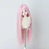 Peruca para Boneca BJD 346 Folha Luo Li Acessórios de Cabelo para Vestir Boneca Franja Longa Cabelo Longo Liso Múltiplas Cores Disponíveis