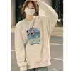 Traje de Maternidad Primavera y Otoño Moderno y a la Moda 2025 Sudadera Holgada Superior Jeans Conjunto de Dos Piezas Manga Larga