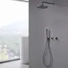 Ducha empotrada de cobre integral color gris plomo para proyecto de hotel, juego oculto de pared, juego de baño de comercio exterior transfronterizo