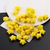 Outono e Inverno Estrelas Coloridas Aveludadas com Furo Reto Acrílico DIY Corrente de Celular Feita à Mão Materiais e Acessórios para Joias com Contas