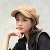 Boina Outono e Inverno Feminina Estilo Coreano Moda All-match Belle Cap Vintage Cor Sólida Pintor Cap Estudante Octogonal Cap Trendy