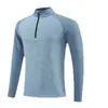Em estoque Camiseta Esportiva de Manga Longa para Primavera e Outono Roupas de Corrida de Secagem Rápida com Meio Zíper Roupas Fitness Top Casual Masculino Europeu e Americano