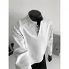 Comercio Exterior 270g Pesada Sudadera con Cuello Alto para Hombre Otoño Camisa Henley con Media Cremallera Casual Holgada Manga Larga Capa Base Venta al por Mayor