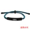 Pulsera al por mayor de moda transfronteriza europea y americana, pulsera de cuerda trenzada de acero inoxidable negra y roja, pulsera con letras de regalo de Navidad