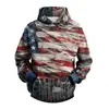 Sudadera con capucha impresa en 3D estilo retro americano 2025 para hombre, con diseño de cruz de Fe, corte holgado y estilo moderno