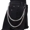 Joyas de Venta Caliente Moda Tendencia Cadena de Metal de Doble Capa para Pantalones Versátil Simple Accesorio para Ropa de Mezclilla Cadena para Pantalones