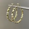 Pendientes de Aro Dorados y Plateados de Moda Europea y Americana con un Toque Exclusivo de Alta Gama, Pendientes de Aro Exagerados que Adelgazan el Rostro