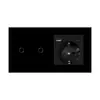 Padrão Europeu 157*86 Tomada com Interruptor Touch Russo Painel de Vidro Tomada com Interruptor Touch Luz Ozon Painel F