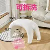 Taburete Líquido con Forma de Gato para Cambiarse los Zapatos, Taburete para Sala de Estar de Celebridad de Internet con Temática Animal, Taburete de Maquillaje, Taburete de Vestidor, Reposapiés, Taburete para Entrada