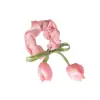 Nuevo y dulce scrunchie de flor de tulipán versátil, liga para el cabello hecha a mano de alta gama para coletas altas, accesorios para el cabello al por mayor