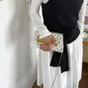 Bolso de Mano Cuadrado Pequeño Estilo Coreano de Moda Transfronterizo para Mujer, Nuevo Bolso de Hombro Color Block de Lunares para Verano 2026 con Cadena Bolso Cruzado