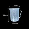 Vaso de Medición de Plástico Vaso de Precipitado con Asa Resistente a Altas Temperaturas Vaso con Escala de Laboratorio Resistente a Ácidos y Álcalis Vaso de Medición Transparente de PP Cilindro de Medición