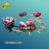 King Lion Supply Equipamento de Diversão para Ponto Cênico ao Ar Livre Carruagem a Laser Trem Pista de Corrida de Autocontrole Infantil