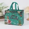 Bolsas de Regalo para Nochebuena con Estampado Dorado, Bolsas de Compras No Tejidas, Bolsas de Regalo para Eventos Transfronterizos, Bolsas para Dulces de Halloween