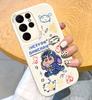 Adequado para Capa de Celular Apple 17Promax Couro de Cordeiro Elegante 15Plus Cobertura Total Desenho Animado 14Pro Casal Sorte
