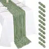 Amazon Bali Chifón Arrugado Caminos de Mesa Estilo Bohemio Gasa Arrugada Mantel para Bodas Fiestas de Cumpleaños