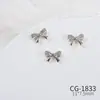 Popular Estilo de Luxo Acessível Manicure Borboleta Joias de Zircônia Pérola Estéreo Exquisita Inlaid Laço Acessórios para Unhas
