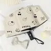 Paraguas Automático para Mujer, Fresco y Elegante, Color Crema, Paraguas Plegable para el Sol, Recubrimiento Negro para Protección Solar, Protección UV, Sombrilla, Doble Uso para Sol y Lluvia