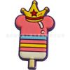 Zapatos de la serie temática de helados con hebillas, dibujos animados, bonitos zapatos con agujeros, zapatos extraíbles, accesorios de PVC para fiestas navideñas transfronterizas