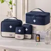 Bolsa de Remédios Portátil Bolsa Pequena de Viagem Estojo Remédio para Levar Kit de Primeiros Socorros Portátil Armazenamento para Viagem de Negócios em Casa Bolsa de Remédios para Exterior
