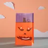 Sacos para Embalagem de Presente com Tema de Halloween, Sacos Planos, Sacos Dobráveis, Sacos de Papel Kraft, Sacos para Doces, Sacos para Alimentos, Abóbora Fantasma
