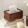 Armazém Frontal de Supermercado Cor de Noz Chinesa Caixa de Lenços de Papel Caixa de Papel Caixa de Armazenamento Doméstico Caixa de Guardanapos de Hotel