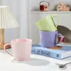 Caneca Cerâmica Listrada Verticalmente, Copo de Grande Capacidade, Copo Simples para Beber, Copo de Casal, Copo de Água Doméstico, Copo de Porcelana, Xícara de Café