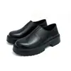 Nuevos Zapatos de Cuero de Verano 2025, Slip-On para Exteriores, Suela Gruesa, Personalidad, Punta Grande, Cuero Delgado y Suave, Versátiles, Casuales