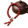 Pulsera de Arena Roja, Cinabrio Rojo, Pulsera de Cinabrio Natal, Pulsera de una Sola Capa, Abalorios para Hombres y Mujeres, Venta al por Mayor de Fabricantes
