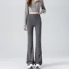 Pantalones de Yoga Acampanados de Verano Nuevos para Mujer con Bolsillos, Pantalones Acampanados Deportivos de Fitness que Levantan los Glúteos, Leggings de Tiburón Adelgazantes de Cintura Alta