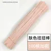 Varilla Giratoria Encriptada para Raíz del Cabello Tira de Cabello Ultra-Densa Flor de Terciopelo Artificial Jardín de Infancia Hecho a Mano DIY Ramo de Varillas Giratorias Coloridas para Niños