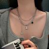 Diseño de Nicho de Espinas Cruz de Piedra Lunar Dulce Cool Acero de Titanio Cadena Clavícula Mujeres Hip Hop Estilo Frío Collar de Moda